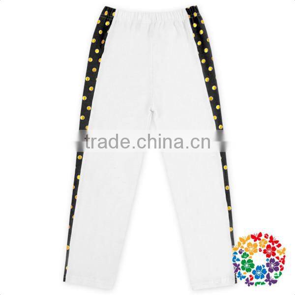 Children Knit Cotton Girls Boutique Leggings smal polka dot elastic waist pant