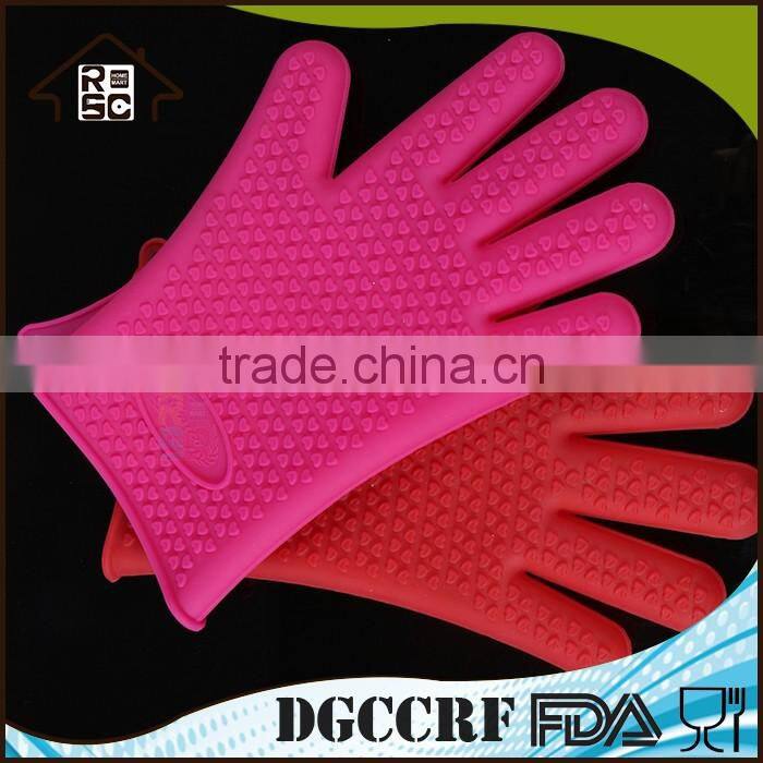 NBRSC Strict Quality Checked Healthy and Protective Silicone Oven Gloves With Fingers Oven Mitt Kitchen Glove