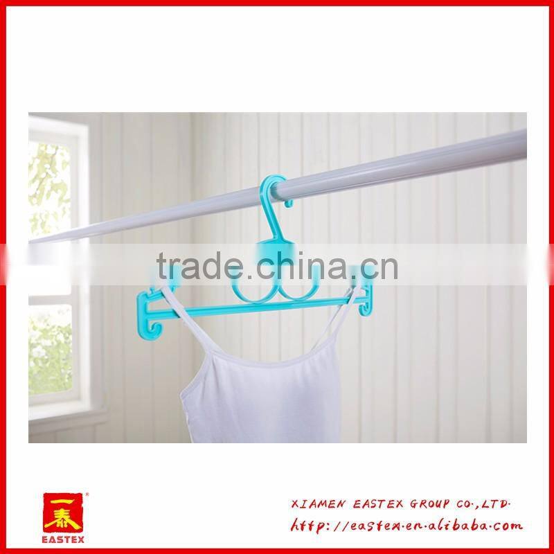 Multipurpose Plastic anti-slip Laundry Hanger with two circle