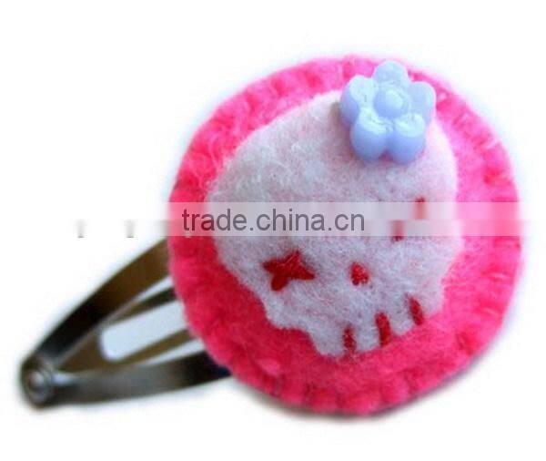 hot 2017 best selling new product decorative custom handmade fabric china supplier felt cheap magic hair clip