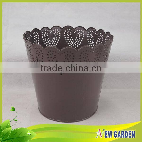 Widely application balcony beautiful metal led light flower pot
