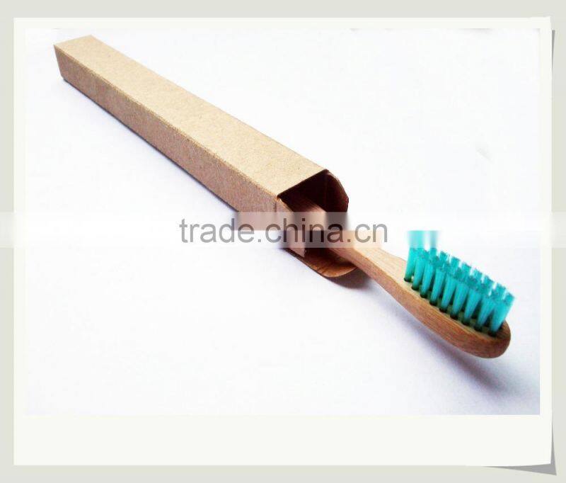 Laser engrave logo family bamboo toothbrush for kids