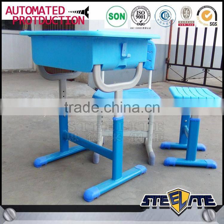 Easy used steel school kids desk and chair set for sale