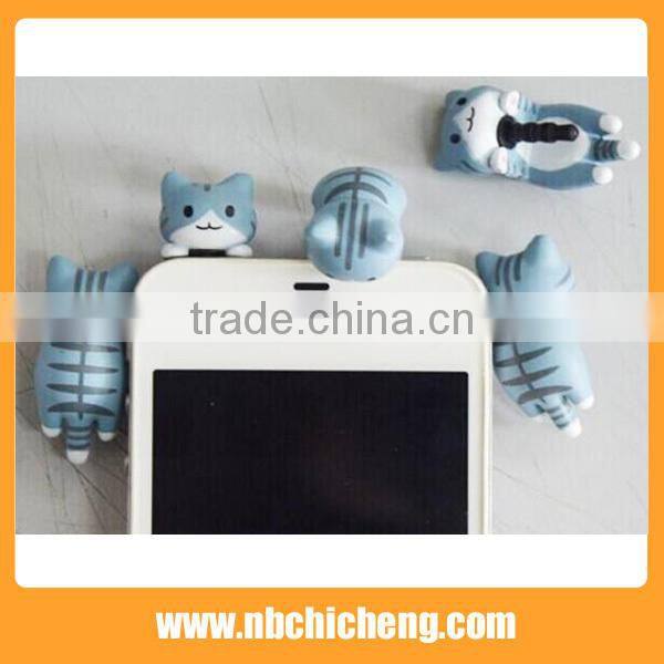 Hot Selling PVC anti Dust Plug, Mobile Phone Cat Dust Plug, Cute Phone Dust Plug