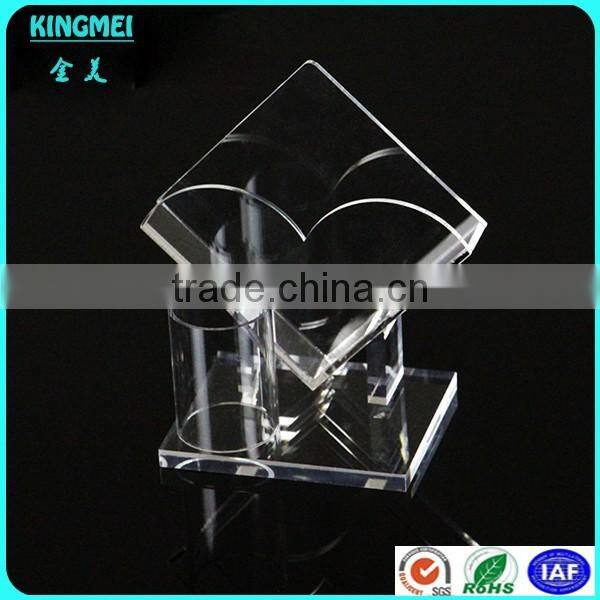 Custom single crystal acrylic pen box without lid