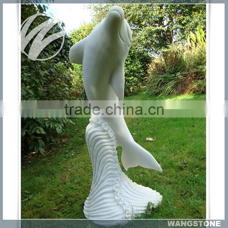 Garden Statue Cute Stone Dolphin Sculpture