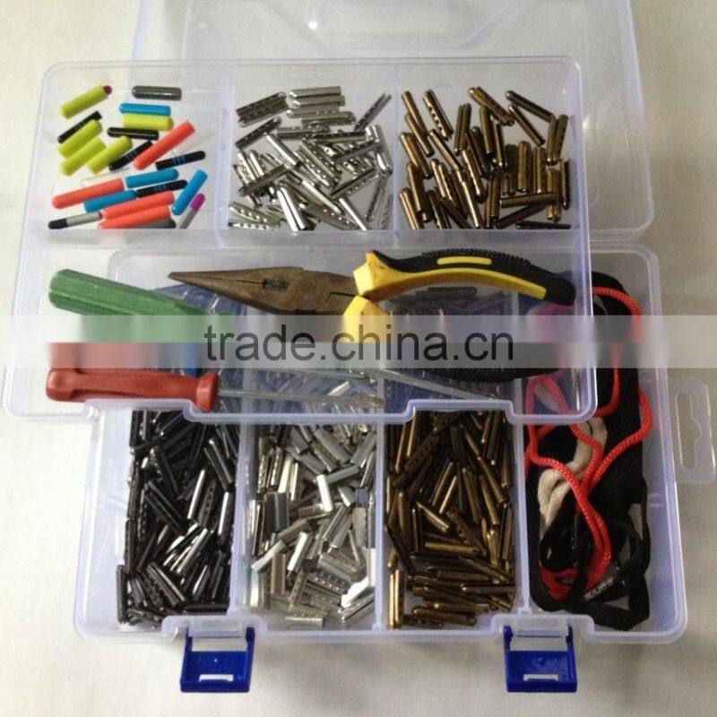 2-layer Plastic Adjustable Compartments metal aglet Tool Bin Storage Box