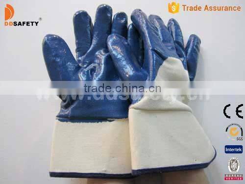 DDSAFETY High Quality Nitrile Fully Coated Cotton Jersey Safety Glove