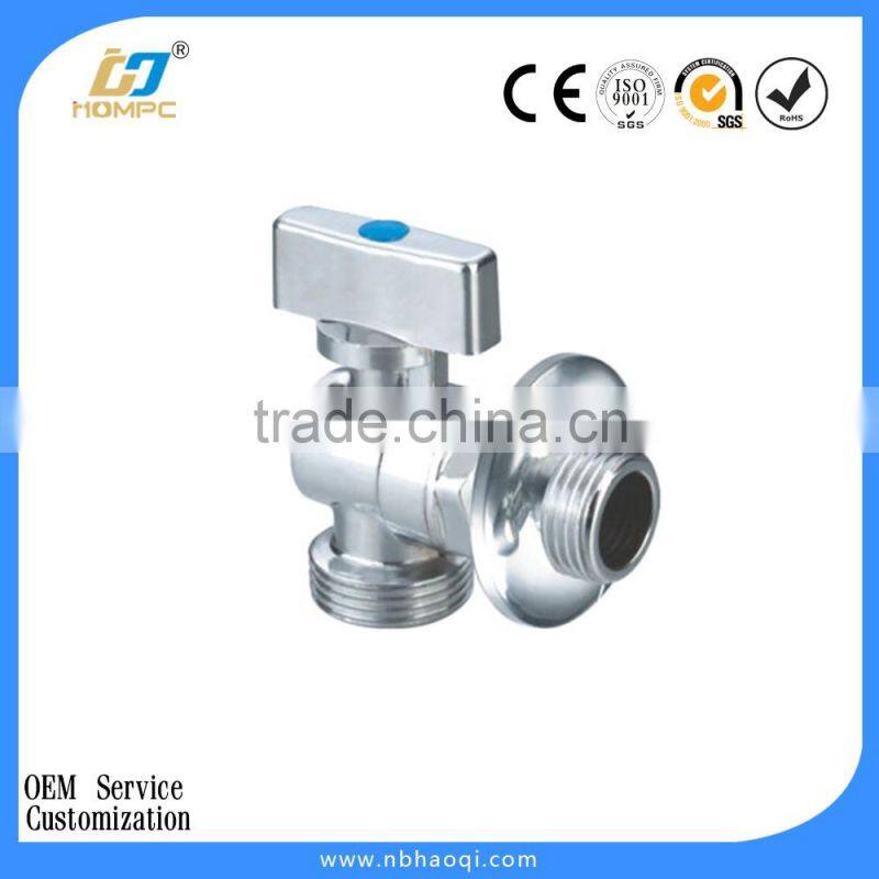 Two-way combined angle valve with plastic knob