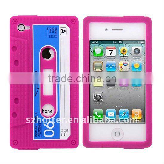 Classic Cassette Tape Silicone Cover Skin Case for Iphone
