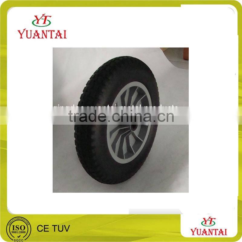 high quality various PU flat free tire / type rubber wheel / wheel barrow rubber wheel
