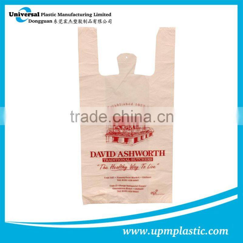 Tesco degradable vest shopping bag