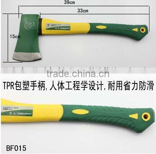 BERRYLION 1.5LB drop forged sharp blade axe with rubber handle