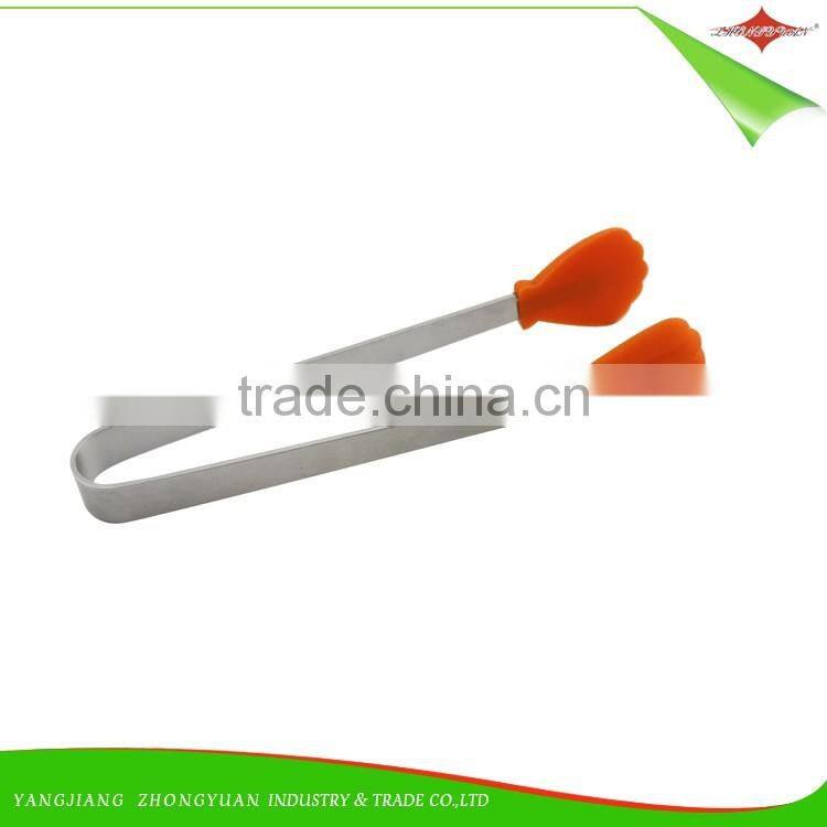 ZY-H2029A Hight Quality 5" palm shape mini silicone food tongs for promotional gift
