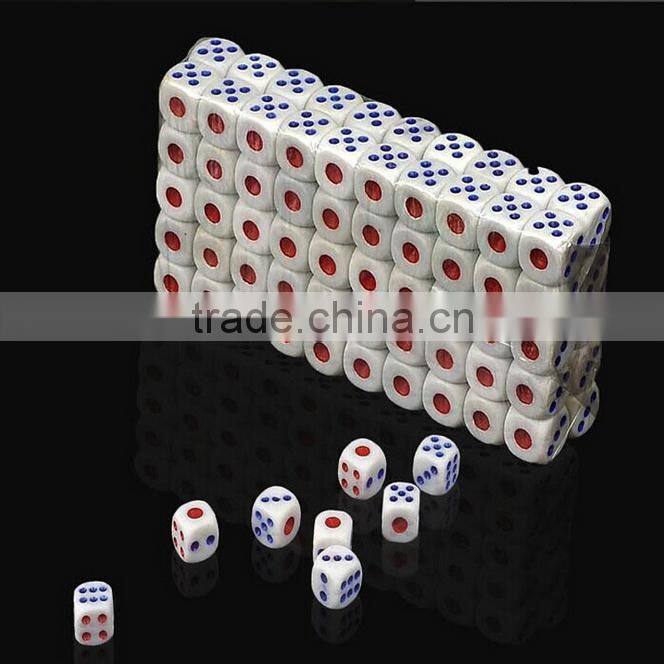 cheap White Square/round Acrylic Custom 6 Sides Dice for board game