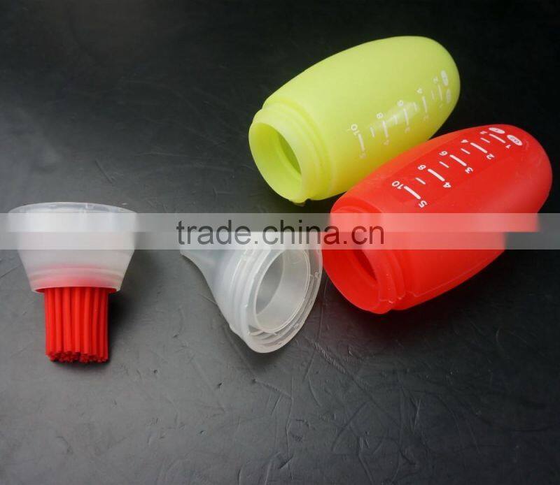 16157 2 Packs Heat Resistant Silicone Squeeze Bottles Kit Basting Brush Cooking Oil Brushing