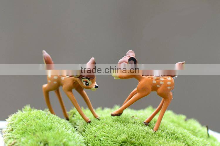 Mini CUTE fashional Resin decoration, Mini Bambi micro landscape more meat landscape gardening DIY furnishing articles
