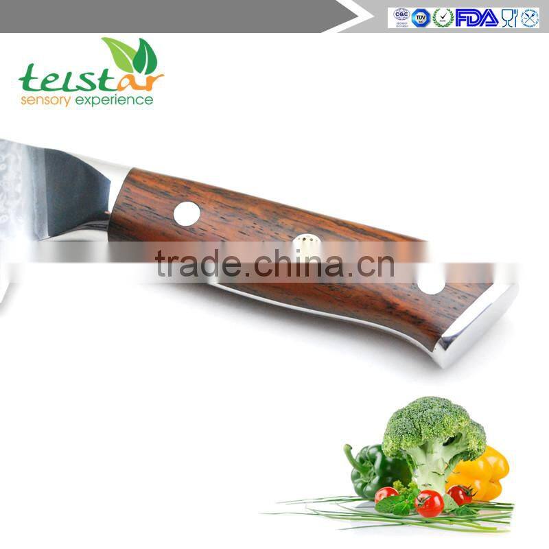 Japan Damascus VG10 steel 67 layer 7 "santoku knife The Brazilian rosewood handle