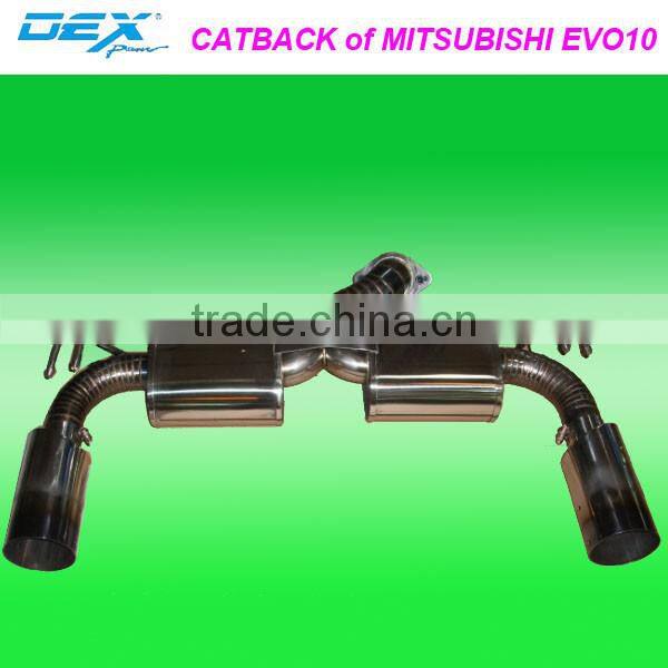 muffler exhaust tuning racing silencer stainless steel 304 catback for mitsubishi EVO 10 performance auto parts