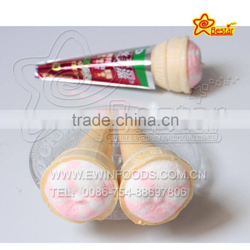Hot Sale Ice Cream Shape Marshmallow With Fruity Jam