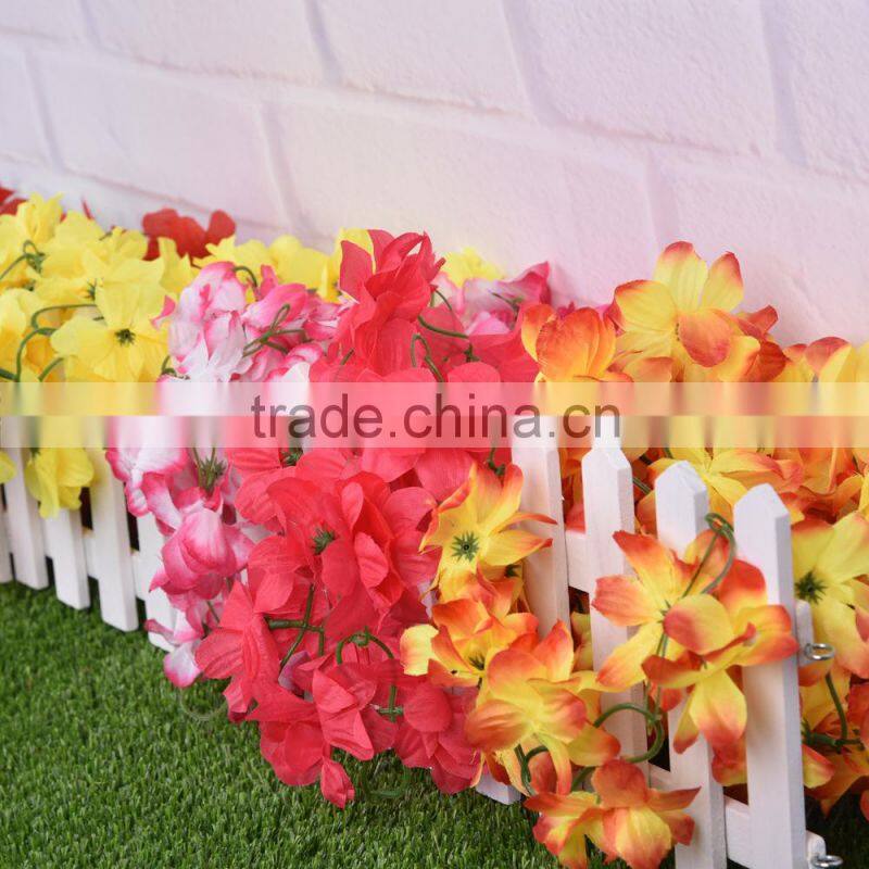 artificial hanging vine plant silk leaf garland