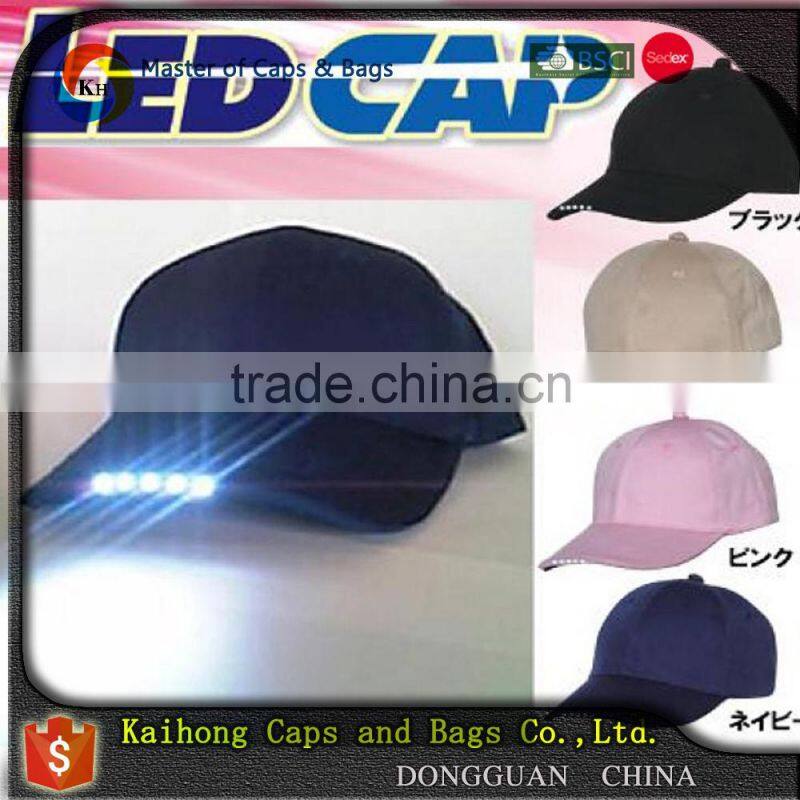 2015 Hot selling LED baseball cap with LED light hat
