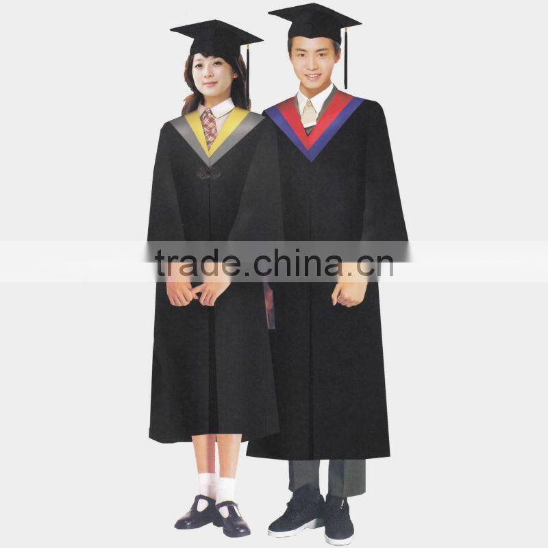 Wholesale school unifrom red and black gown China