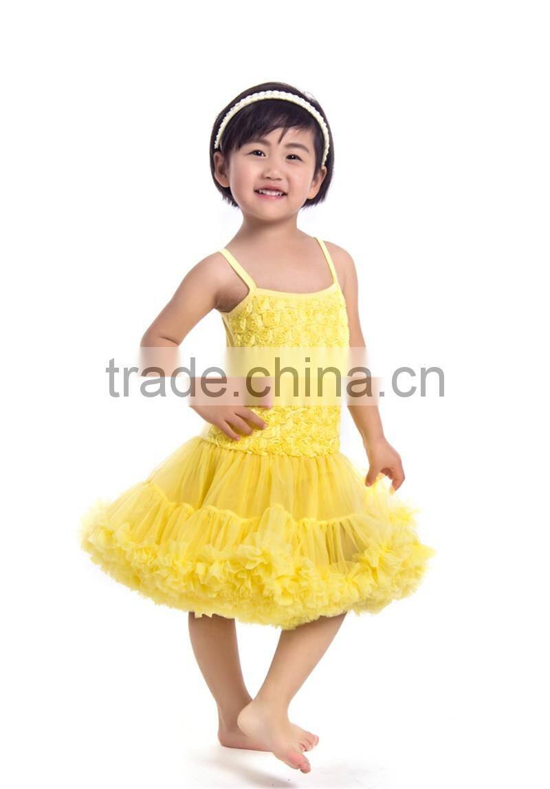 Summer hot sale baby boutique dress fancy baby girl rose party dress children casual dress