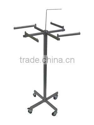 Convenient 4-Way Apparel Rotating Display Stand