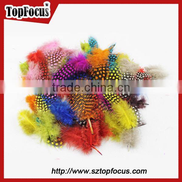 cheap dyed guinea fowl wholesale artificial feathers for carnival costumes
