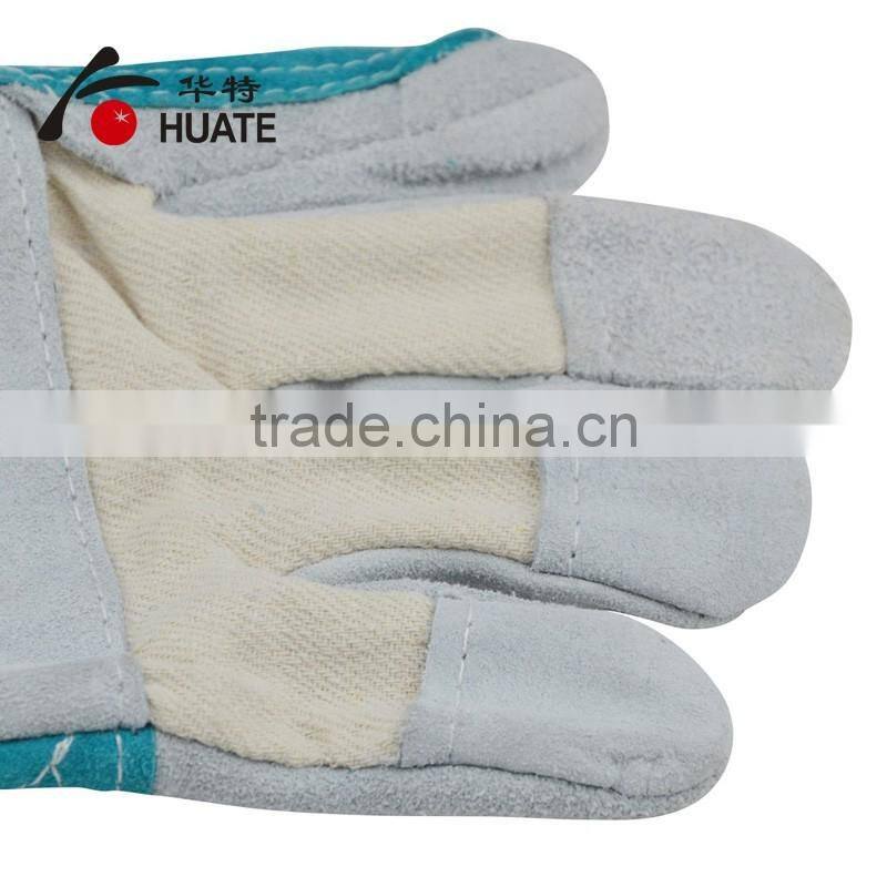High quality cow leather palm safety gloves