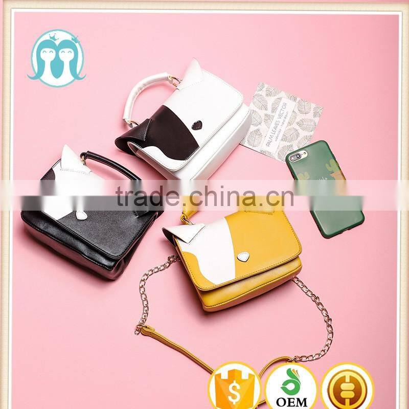 Cute Women Bag Baby Girl Mini Shoulder Cross Body Chain Bags black yellow white young girls bags