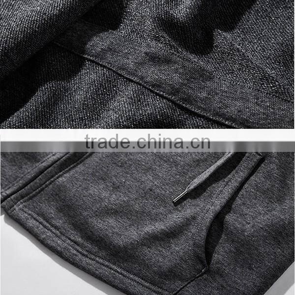 Mes fashion oversized longline zipper up hip hop hoodie