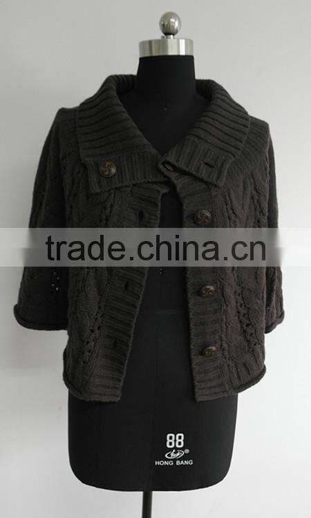 ladies fashion cable knit turtle neck poncho sweater