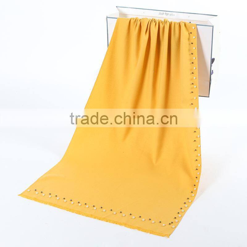 Womens Winter Cashmere Shawl Scarf Basic Long Warm Fashion Scarves & Wraps Lady Casual Pearl Wraps Scarves Woman