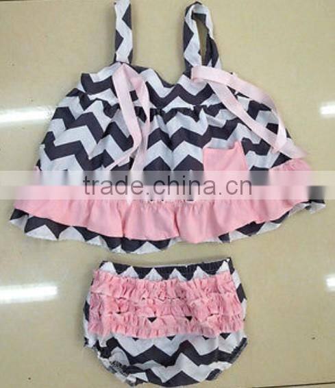 2016 In-stock Lovely Wholesale Boutique Summer Baby Girl Swimsuit Red Polka Dot Print Bikini Ruffles Swimwear With Cap