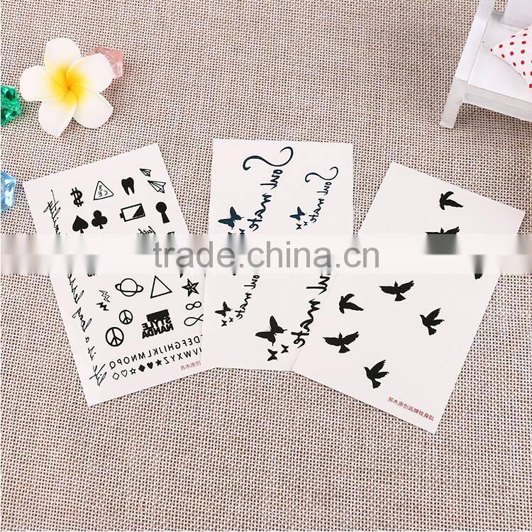 Waterproof tattoo sticker non-toxic enviroment protection sticker children decoration sticker
