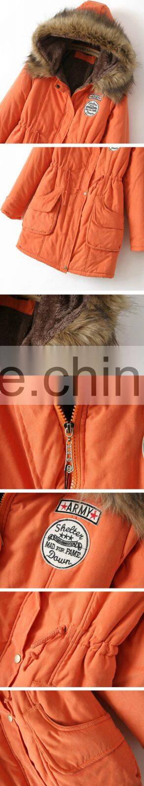 Women's Long Down Coat Winter Outerwear with Hood