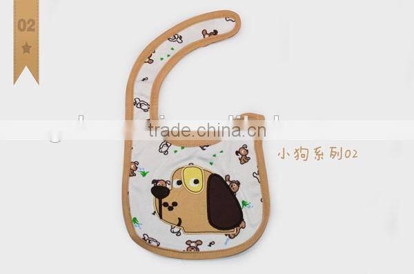 wholesale 2016 embroidery cartoon baby bibs 100% cotton
