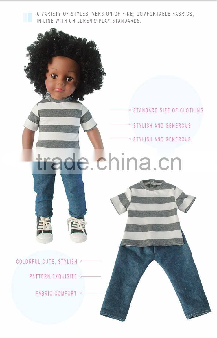 Wholesale gray and white stripe 18 inch american girl casual wear doll clothes
