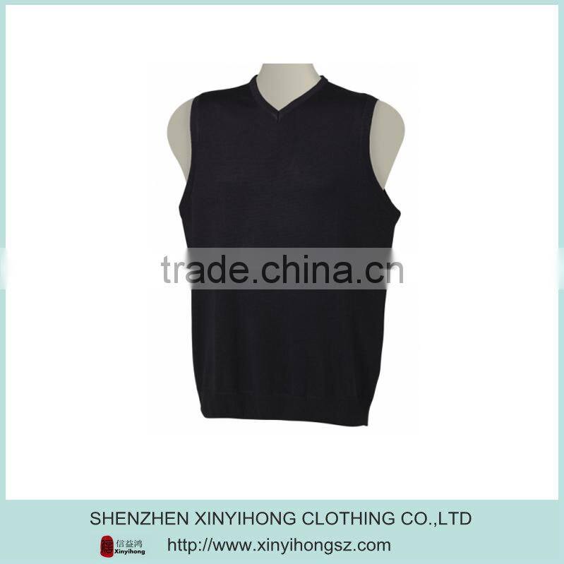Top Quality Classical Design Sleeveless Black Knitwear Brands