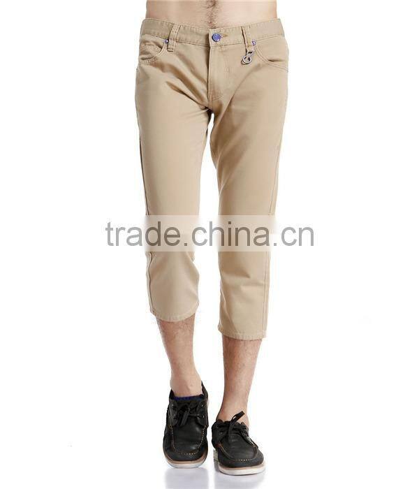 Wholesale cheap new style hot sale OEM service men khaki capri jogger pants