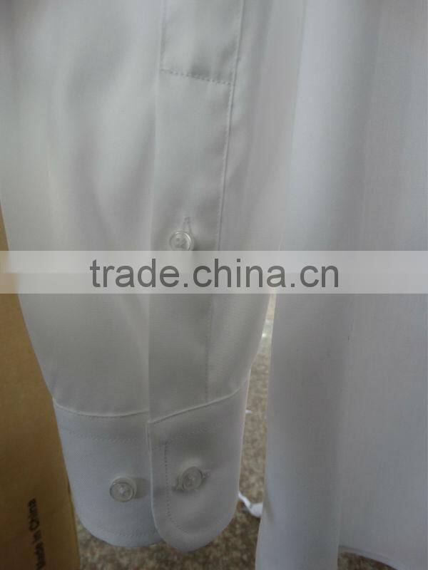 100% cotton white men dress shirts with a pocket