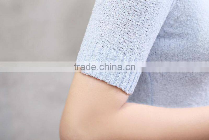 New design womens crew neck short sleeve sweatshirts