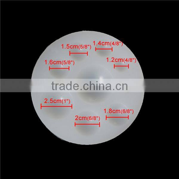 Cheap Wholesale Round White 8.4cm Silicone Resin Mold