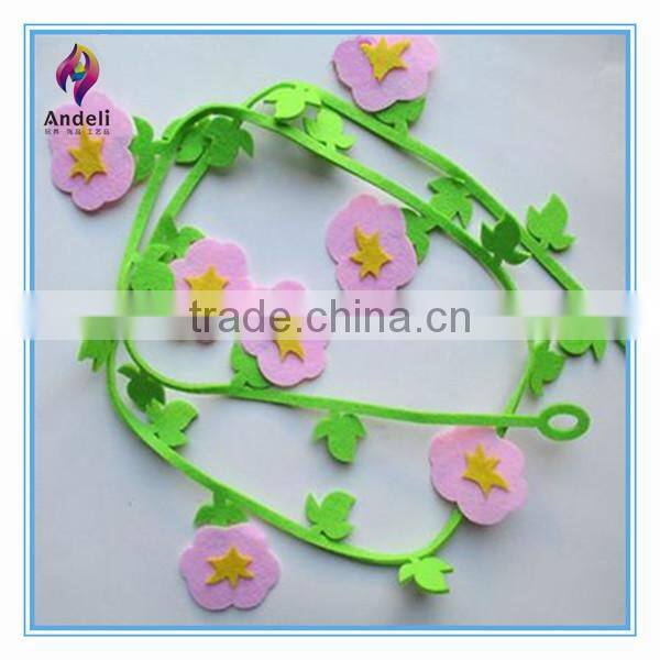 decorative artificial Morning Glory flower felt garland
