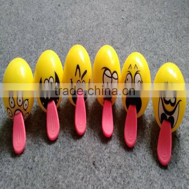 Flashing tongue out rubber bounce ball monster inflatable ball