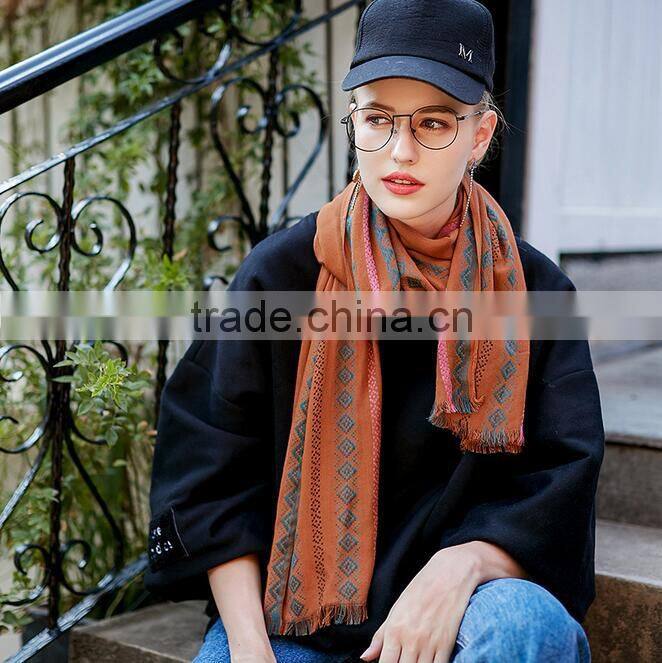 New women fashion jacquard scarf lady soft winter autumn ethnic scarves shawl