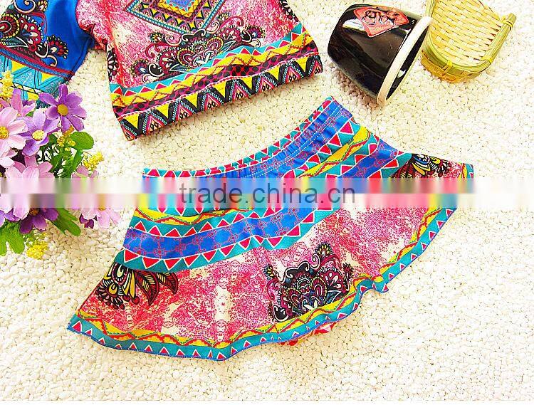 2017 long sleeves floral baby swimwear