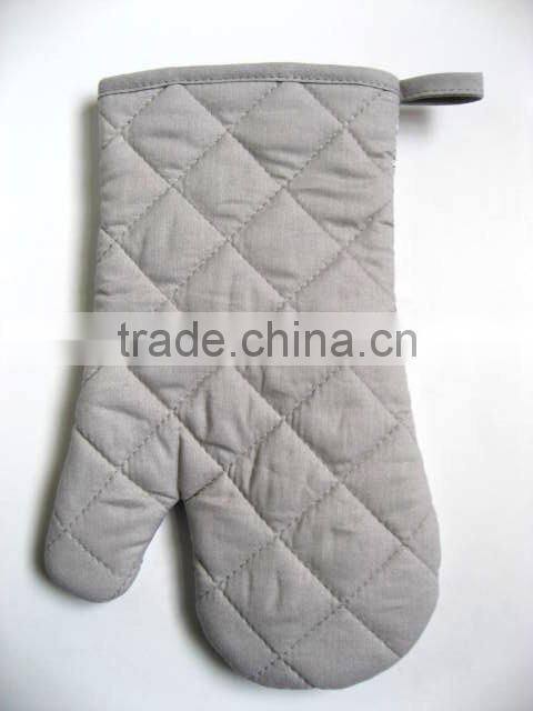 Cotton Twill Rose And Wood Grain Pattern Oven Mitt For Decoration
